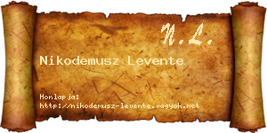 Nikodemusz Levente névjegykártya